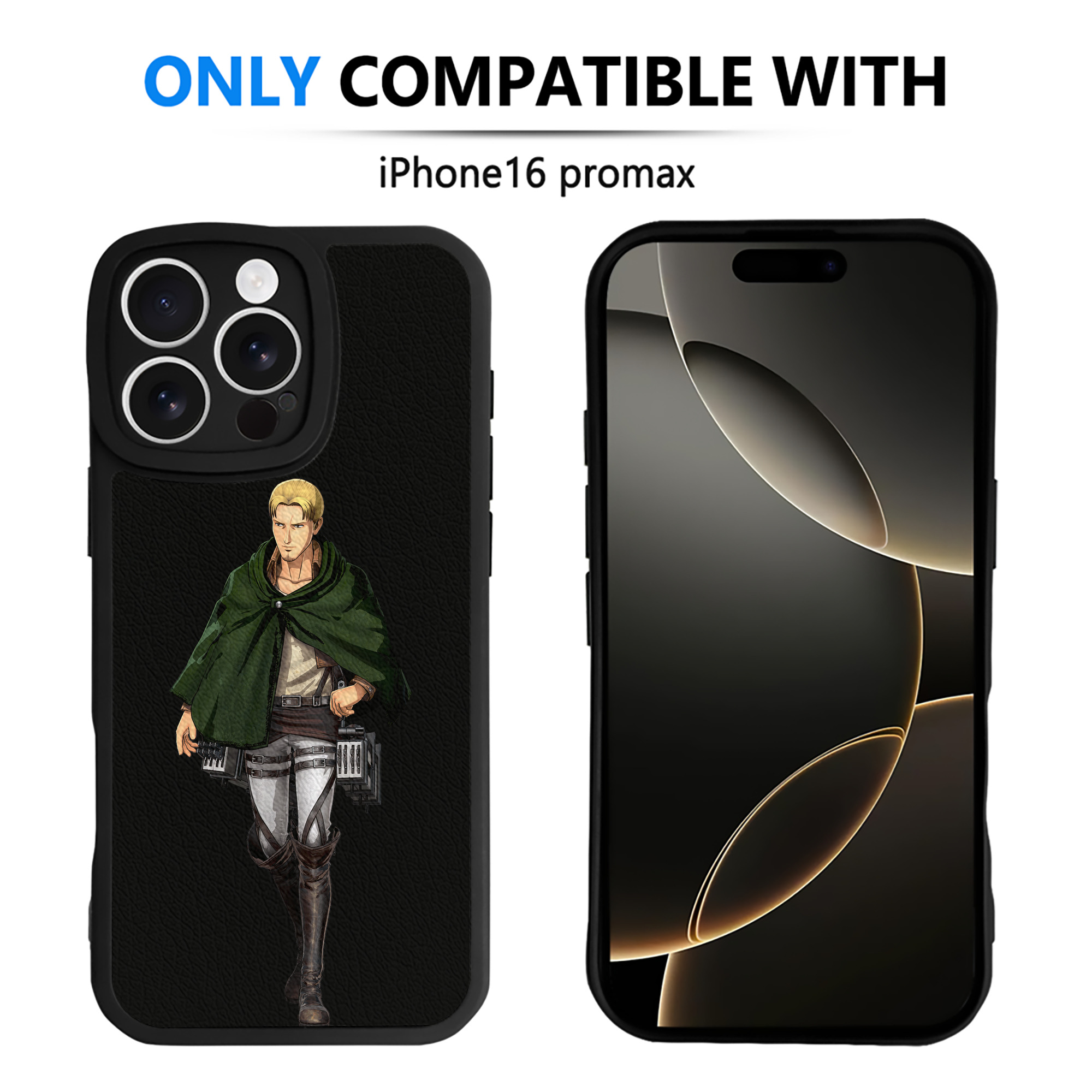 （画像用） 進撃の巨人 Attack on Titan 【iPhone 16シリーズ対応】シリコンスマホケース（レザー調） 材質：シリコン